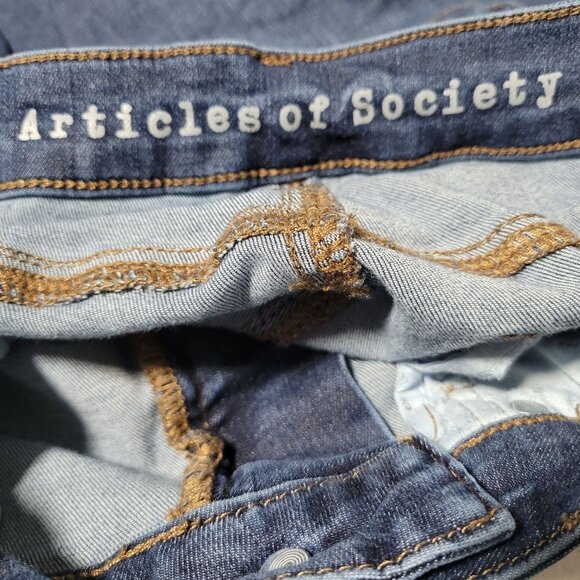 Articles Of Society Jeans Womens Size 26 Skinny Low Rise Medium Wash Denim Pants - Picture 4 of 6